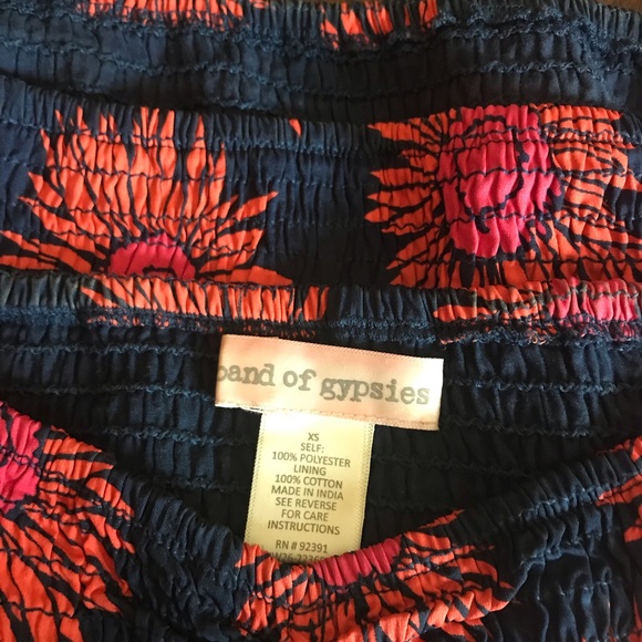 Band of Gypsies Boho Sunflower Crop Top Festival - Picture 4 of 6